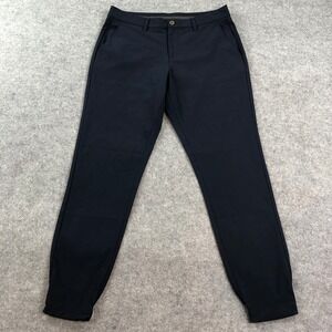 Primo Mens Jogger Pants 32 Regular Tapered Navy Blue Stretch Regular Fit